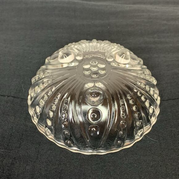 2 Anchor Hocking Depression Glass Berry Bowls Footed Burple Bubble Pattern 4.5” - Picture 5 of 9